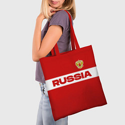 Сумка-шопер Russia - красно-белый, цвет: 3D-принт — фото 2