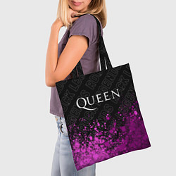 Сумка-шопер Queen rock legends: символ сверху, цвет: 3D-принт — фото 2