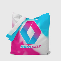 Сумка-шопер Renault neon gradient style, цвет: 3D-принт