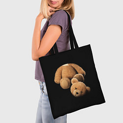Сумка-шопер Плюшевый медведь с оторванной головой, цвет: 3D-принт — фото 2