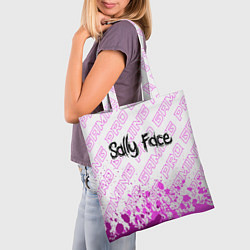 Сумка-шопер Sally Face pro gaming: символ сверху, цвет: 3D-принт — фото 2