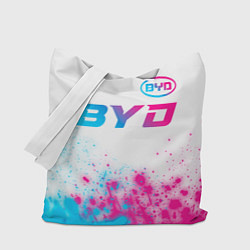 Сумка-шоппер BYD neon gradient style: символ сверху