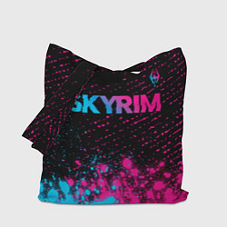 Сумка-шоппер Skyrim - neon gradient: символ сверху