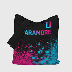 Сумка-шоппер Paramore - neon gradient: символ сверху