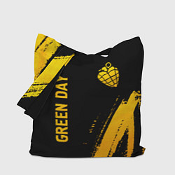 Сумка-шопер Green Day - gold gradient: надпись, символ, цвет: 3D-принт