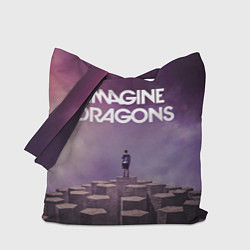 Сумка-шопер Imagine Dragons обложка альбома Night Visions, цвет: 3D-принт