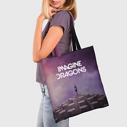Сумка-шопер Imagine Dragons обложка альбома Night Visions, цвет: 3D-принт — фото 2
