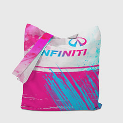 Сумка-шоппер Infiniti neon gradient style: символ сверху