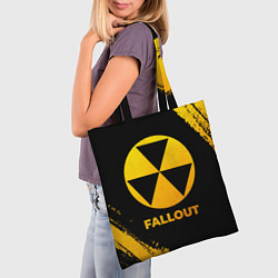 Сумка-шопер Fallout - gold gradient, цвет: 3D-принт — фото 2