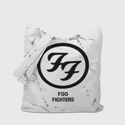 Сумка-шопер Foo Fighters glitch на светлом фоне, цвет: 3D-принт