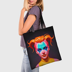 Сумка-шопер Девушка клоун с жёлтыми волосами, цвет: 3D-принт — фото 2
