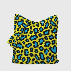 Сумка-шопер Кислотный леопард паттерн, цвет: 3D-принт