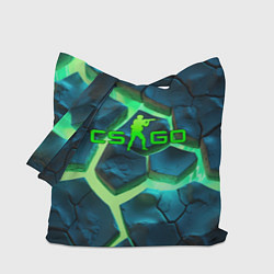 Сумка-шоппер CS GO green texture logo
