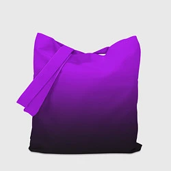 Сумка-шопер Градиент фиолетово-чёрный, цвет: 3D-принт