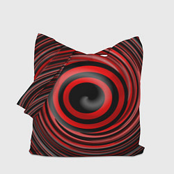 Сумка-шопер Красно-черный вихрь, цвет: 3D-принт