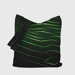 Сумка-шоппер Green abstract dark background