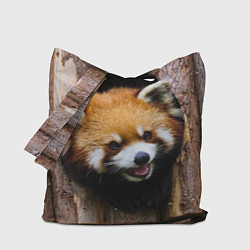 Сумка-шоппер Красная панда в дереве