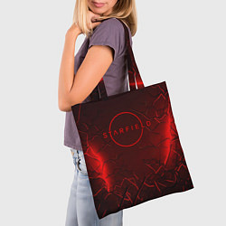Сумка-шопер Starfield red logo, цвет: 3D-принт — фото 2