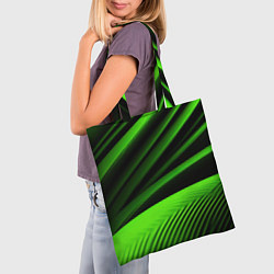Сумка-шопер Зеленый яркая текстура, цвет: 3D-принт — фото 2