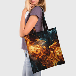 Сумка-шопер Пламя огня фон, цвет: 3D-принт — фото 2