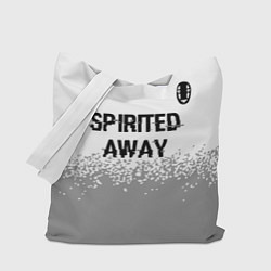 Сумка-шоппер Spirited Away glitch на светлом фоне: символ сверх