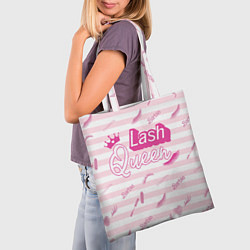 Сумка-шопер Lash queen - pink Barbie pattern, цвет: 3D-принт — фото 2