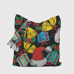 Сумка-шоппер Узор с рождественскими колокольчиками