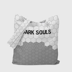Сумка-шопер Dark Souls glitch на светлом фоне: символ сверху, цвет: 3D-принт