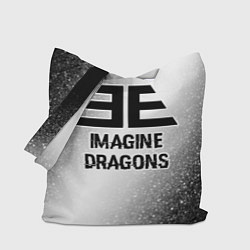 Сумка-шопер Imagine Dragons glitch на светлом фоне, цвет: 3D-принт