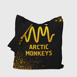 Сумка-шопер Arctic Monkeys - gold gradient, цвет: 3D-принт