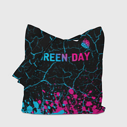 Сумка-шоппер Green Day - neon gradient: символ сверху