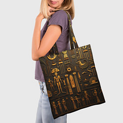 Сумка-шопер Арт в стиле египетских письмен, цвет: 3D-принт — фото 2