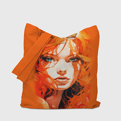 Сумка-шопер Огненная красотка, цвет: 3D-принт