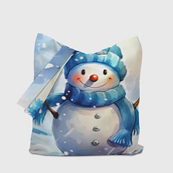 Сумка-шопер Большой снеговик, цвет: 3D-принт