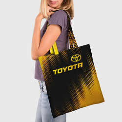 Сумка-шопер Toyota - gold gradient посередине, цвет: 3D-принт — фото 2