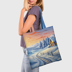 Сумка-шопер Предновогодний восход, цвет: 3D-принт — фото 2