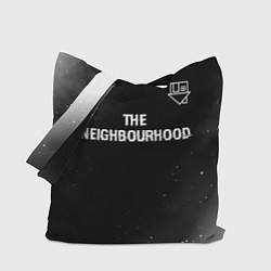 Сумка-шоппер The Neighbourhood glitch на темном фоне посередине