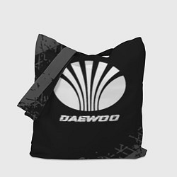 Сумка-шоппер Daewoo speed на темном фоне со следами шин