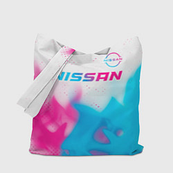 Сумка-шоппер Nissan neon gradient style посередине