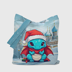 Сумка-шопер Снежный дракон праздника, цвет: 3D-принт