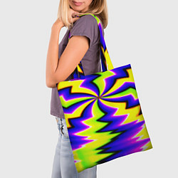 Сумка-шопер Неоновая фрактальная абстракция, цвет: 3D-принт — фото 2