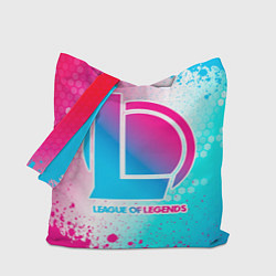 Сумка-шоппер League of Legends neon gradient style
