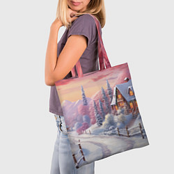 Сумка-шопер Волшебное сияние новогодних огней, цвет: 3D-принт — фото 2