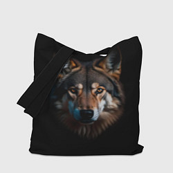 Сумка-шопер Серый хищник волк, цвет: 3D-принт