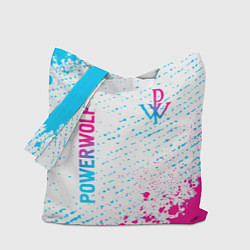 Сумка-шопер Powerwolf neon gradient style вертикально, цвет: 3D-принт