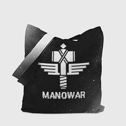 Сумка-шопер Manowar glitch на темном фоне, цвет: 3D-принт