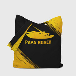 Сумка-шопер Papa Roach - gold gradient, цвет: 3D-принт