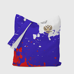 Сумка-шопер Российский герб на триколоре, цвет: 3D-принт