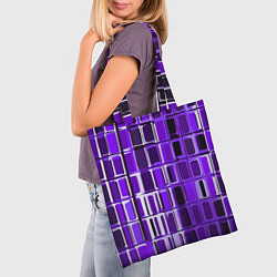 Сумка-шопер Фиолетовые прямоугольники, цвет: 3D-принт — фото 2
