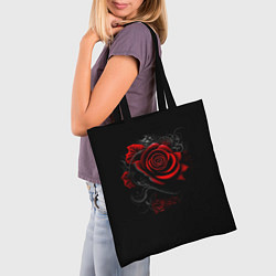 Сумка-шопер Алая роза, цвет: 3D-принт — фото 2